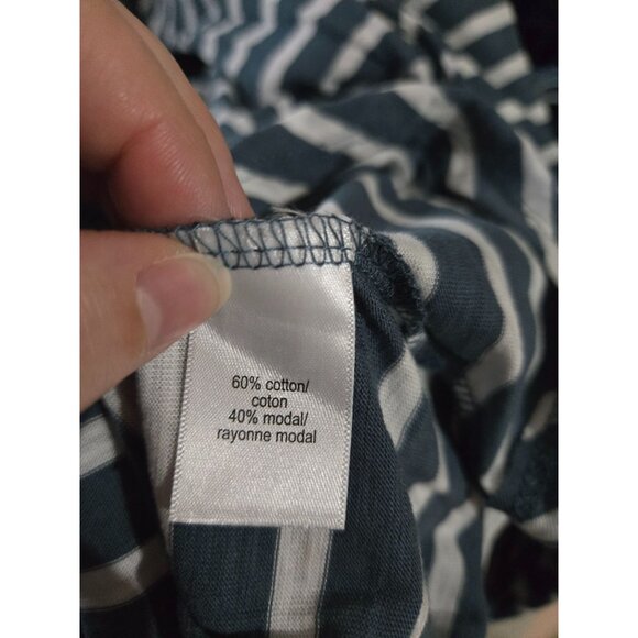 24/7 by Maurices Womens Blue Striped Long Sleeve Top Plus Size 1X Stretch NWT - Picture 6 of 10